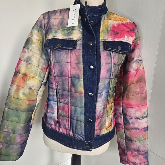 Oolala  Multicolor Tie-Dye Jean Jacket - Picture 15 of 16